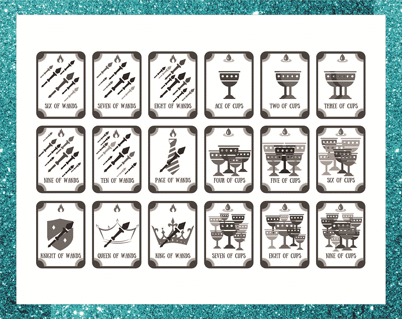 Printable Pocket-sized Moonburst Tarot Deck, Instant Download, Digital file PDF Download 940086215