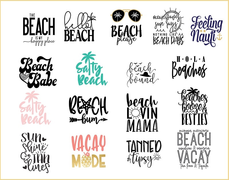 16 Beach Bundle Svg, Beach Shirts SVG, Beach, Salty Beach, Hola Beach, Eps dxf png, Summer Bundle Svg, Silhouette Cricut, Digital Download 967586060