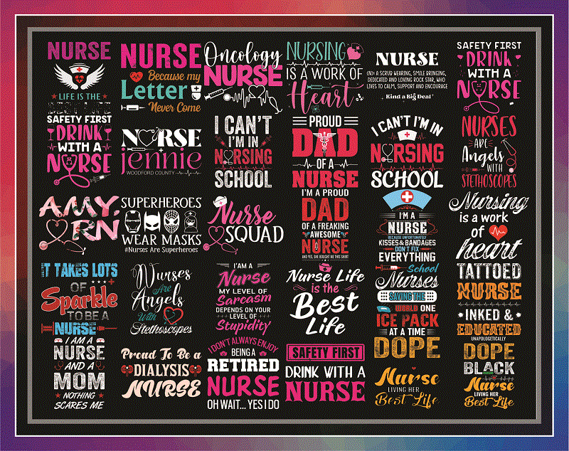 Bundle 66 Huge T-shirt Png, Huge T-shirt Png Designs, Nurse Quotes Png, Nurse Sayings Png, Nurse Pack, Transparent, digital Png files 861720011