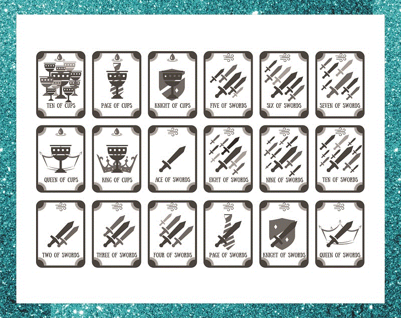 Printable Pocket-sized Moonburst Tarot Deck, Instant Download, Digital file PDF Download 940086215