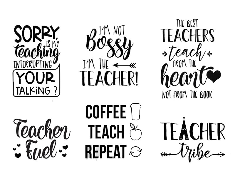 24 Teacher svg Bundle, School Svg, Teacher Svg, Cut Files For Cricut, Silhouette, Png, Instant Download 947401309