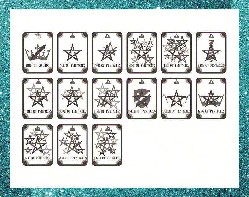 Printable Pocket-sized Moonburst Tarot Deck, Instant Download, Digital file PDF Download 940086215