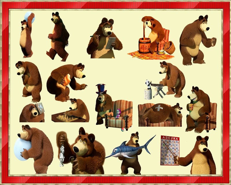 111 Masha and the Bear png, Masha and the Bear ClipArt- PNG Images 300dpi Digital, Clip Art, Instant Download, Graphics Transparent Background Scrapbook 971446232