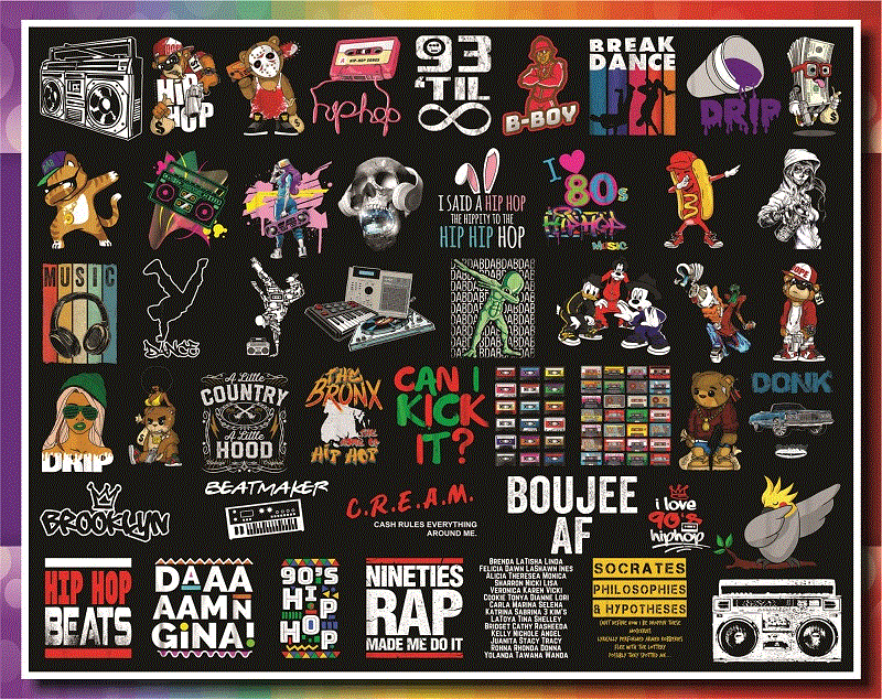 Bundle 200 Old School Hip Hop PNG, I Love Hiphop, Santa clause hiphop, 90’s hiphop, B-boy, hiphop class, elements of hiphop, Digital Download 1021946878