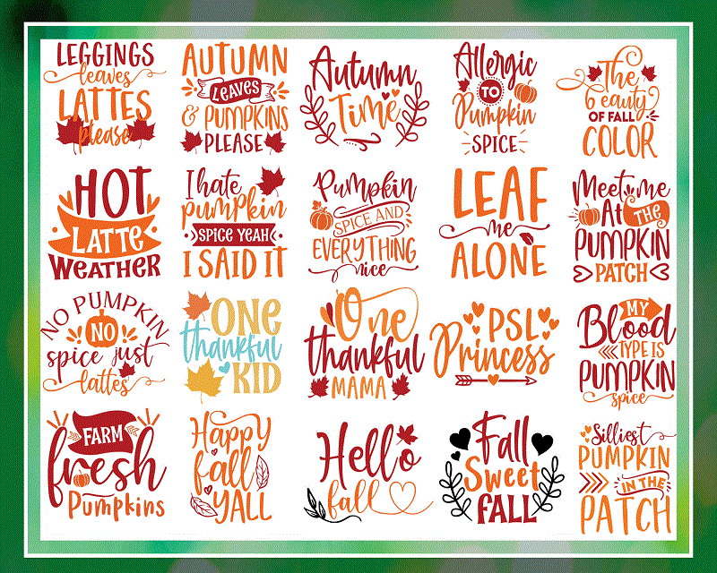 Bundle 21 Fall svg, Fall png, Fall shirt svg, Autumn bundle svg, svg file, T-shirt svg, fall png, svg, Fall Quotes Svg, Fall Designs 1051163397