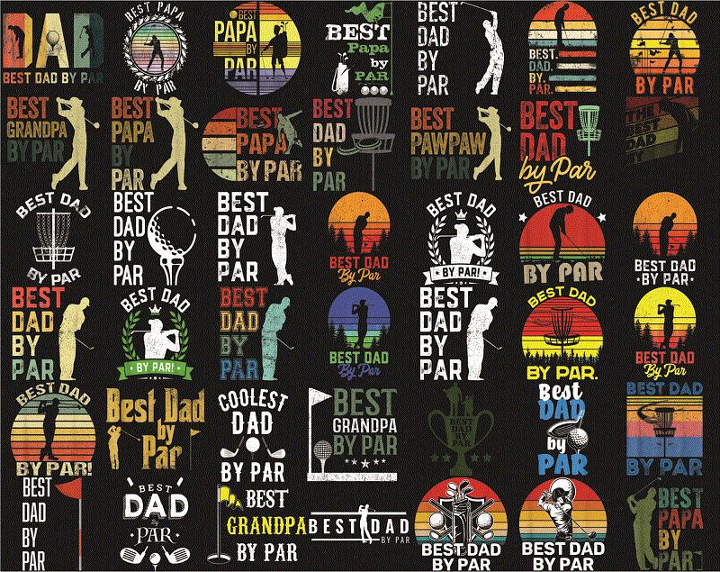 Combo 250+ Dad PNG Bundle, Best Dad By Par Vintage Sunset Golf Shirt for Men, Daddy PNG,Birthday, Father Day PNG, Gift For Dad, Digital Download CB1018349801