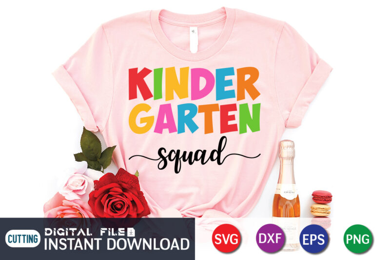 Kindergarten Squad t shirt vector illustration