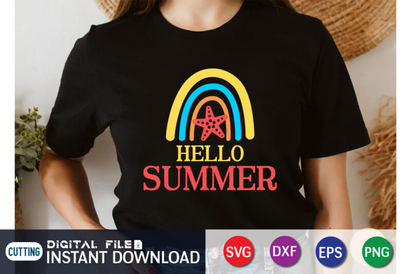 Hello Summer t shirt vector illustration, Summer shirt, beach life shirt svg