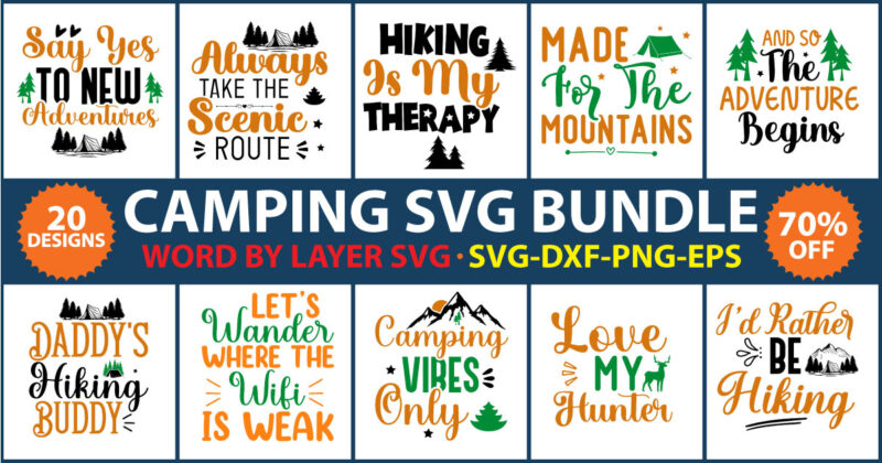 Camping Svg Bundle, Camp Life Svg, Campfire Svg, Png, Silhouette, Cricut, Cameo, Digital, Vacation Svg, Camping Shirt Design mountain svg,Camping Svg Bundle, Camp Life Svg, Campfire Svg, Dxf Eps Png,