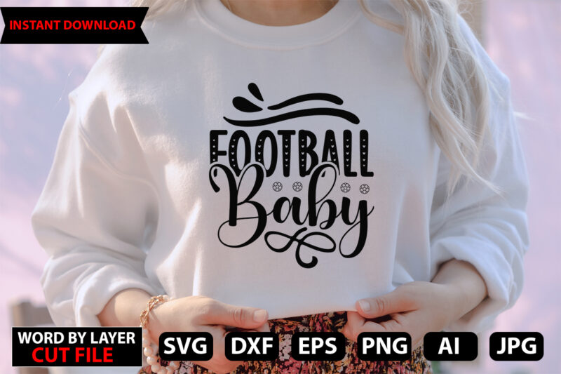 Football Baby vector t-shirt design