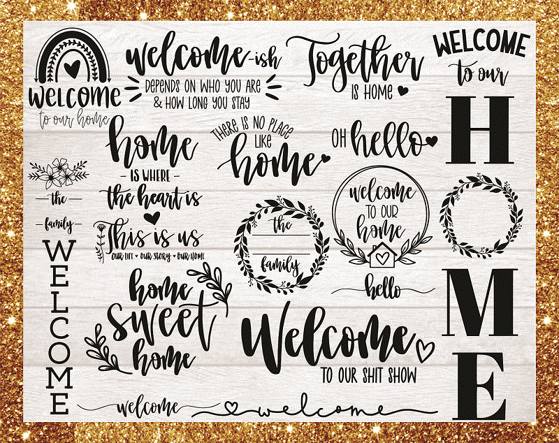 16 Welcome Svg Bundle, Home Svg Bundle, Welcome Sign Svg, Home Sign Svg ...