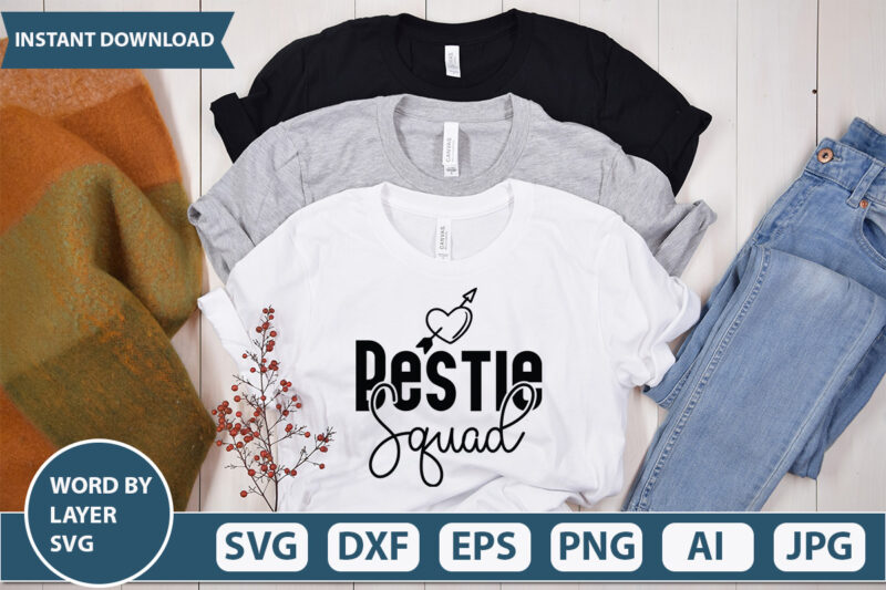 Bestie Squad vector t-shirt design