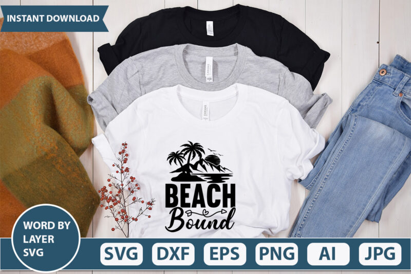 Beach Bound vector t-shirt design