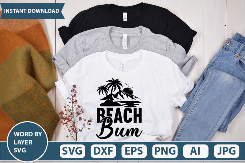 Beach Bum vector t-shirt design