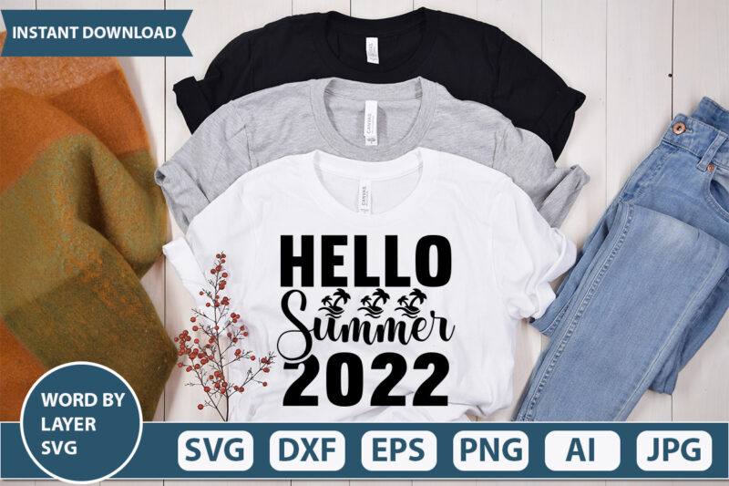 Hello Beach vector t-shirt design