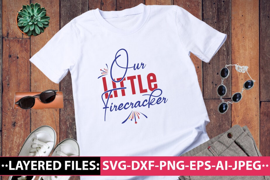 Our Little Firecracker vector t-shirt design - Buy t-shirt designs