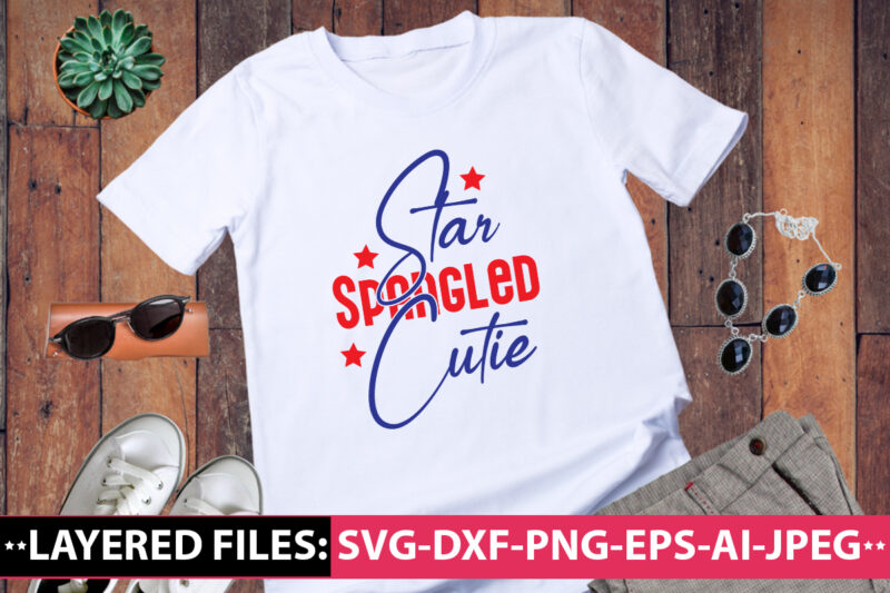 Star Spangled Cutie vector t-shirt design