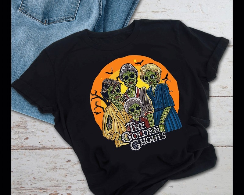 The Golden Ghouls Custom Horror Scary PNG, Vintage Horror Movie, Scary Halloween, Halloween PNG, Sublimation Designs, Digital Download 871158296