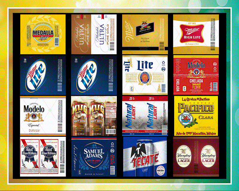 Combo 52 Beer Brands Full Labels Designs Tumber, 20oz Skinny Straight,Template for Sublimation,Full Tumbler, PNG Digital Download 1014533239