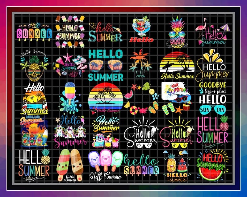 Bundle 92 Designs Hello summer PNG, Summer Vibes, Beach, Gnome summer, funny summer, Sublimation, Summer Vacation, Digital download 1006797175