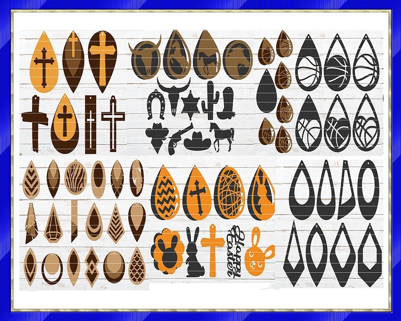 500 HUGE Earring Designs SVG Bundle, Different Earring Designs, Cuttable Leather Wood Acrylic, SVG Cut Files, Instant Digital Download 690958284