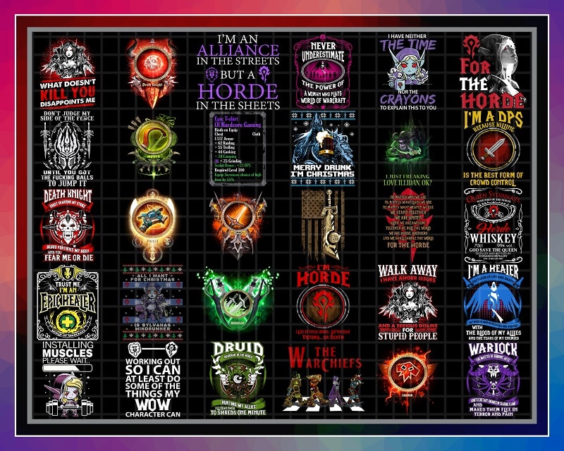 84 Designs World Of Warcraft T-Shirt Png, Healer – Tank – DPS Definition, I Love My Wife, The Warchiefs, TShirt Mug Bundle, Digital Download 1016401579