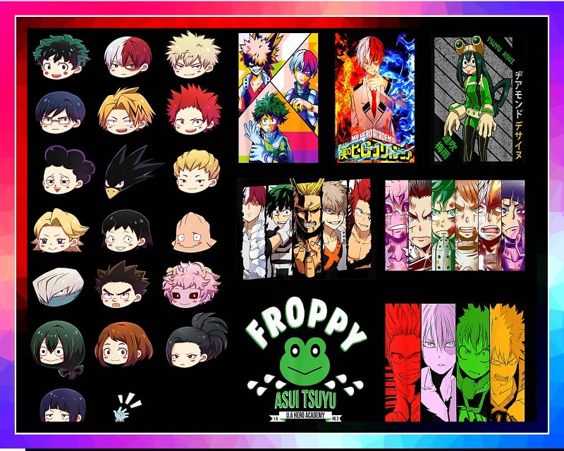 140 My Hero Academia Anime Bundle PNG, Boku Hero, Anime Heroes Png, Manga PNG, MidoriyaI Zuku, Todoroki Shouto Png, Instant download 1000162297