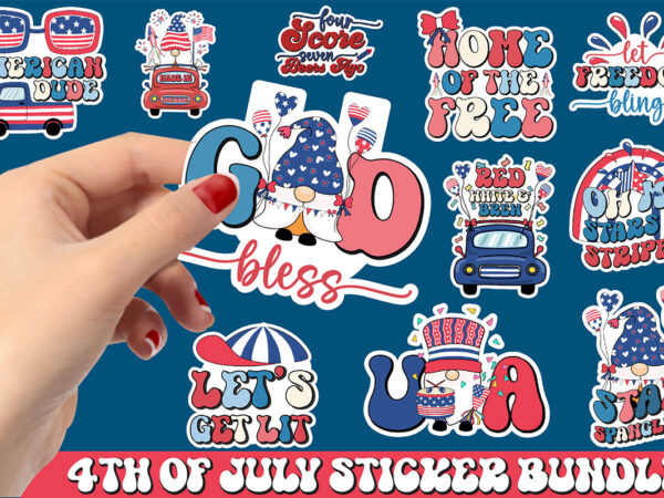 4th of july sticker bundle