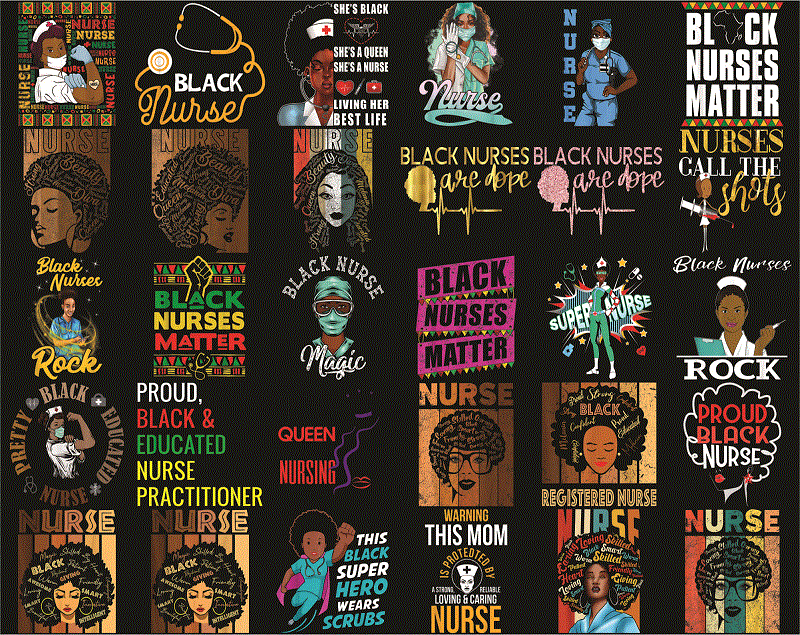 160 Black Nurse png Bundle, Black Nurse PNG,Dope Black Nurse,Black Nurse Magic,Black Live Matters,Black Pride Gift,Melanin Nurse 1009585613