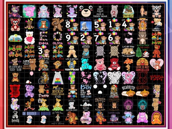 690+ designs teddy bear png bundle, i love teddy bears, stuffed animal angel, zombie, kid teddy, bear lover, funny designs, digital download 1018974242