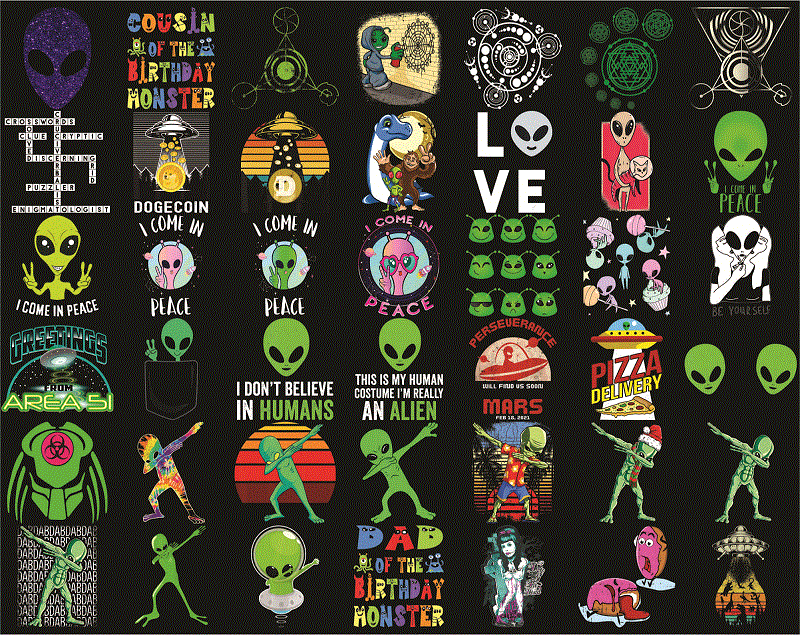 Alien PNG Bundle, Alien Png, UFO Png, Area 51 png, Area 51 storm t shirt design,Alien Ufo, Flying Saucer, Alien Digital, Digital Download 1008416318