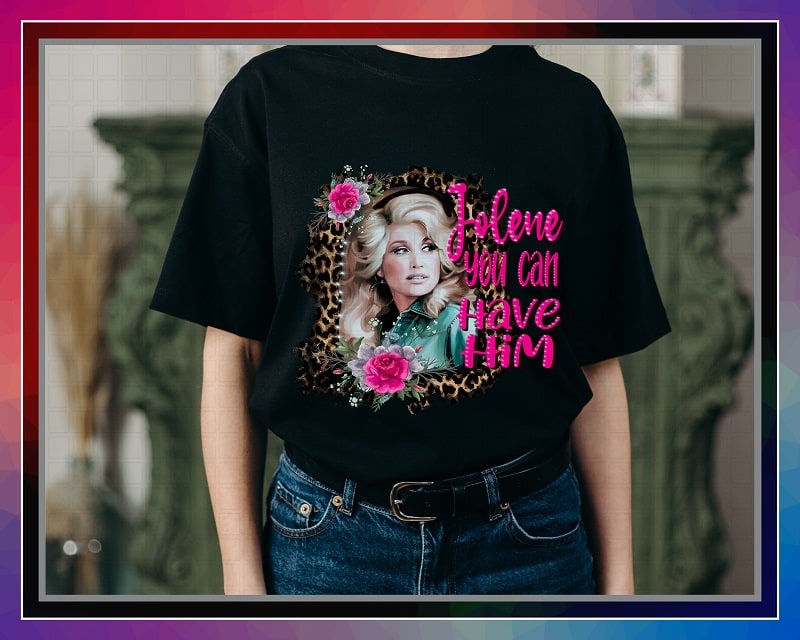 Jolene You Can Have Him, Dolly Parton Cheetah Print Flowers, Sublimation Design, PNG File 300 dpi, Digital Download 1040248289