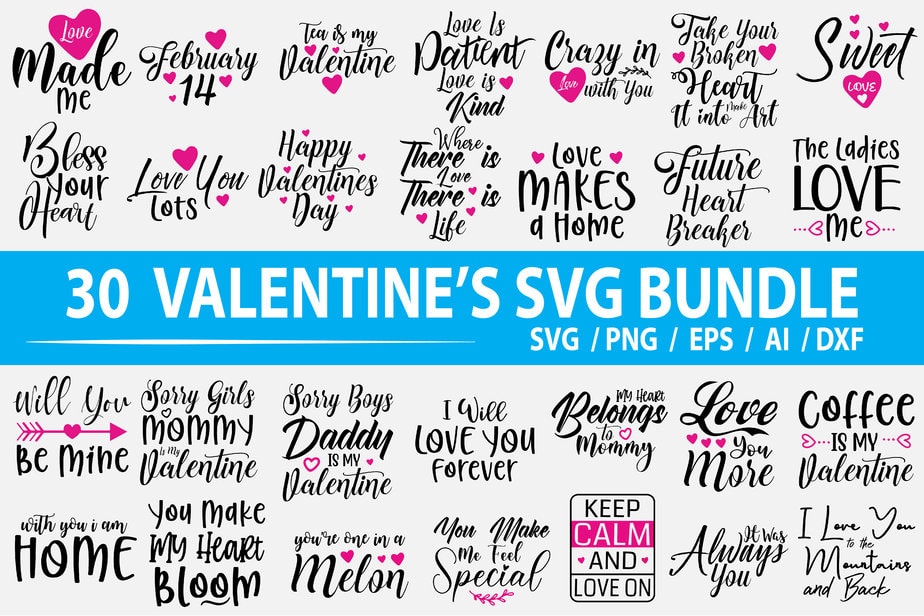 Valentines SVG Bundle - Buy t-shirt designs