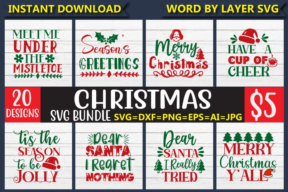 Christmas SVG Bundle, 20 svg vector t-shirt design, Naughty Svg, Adult ...
