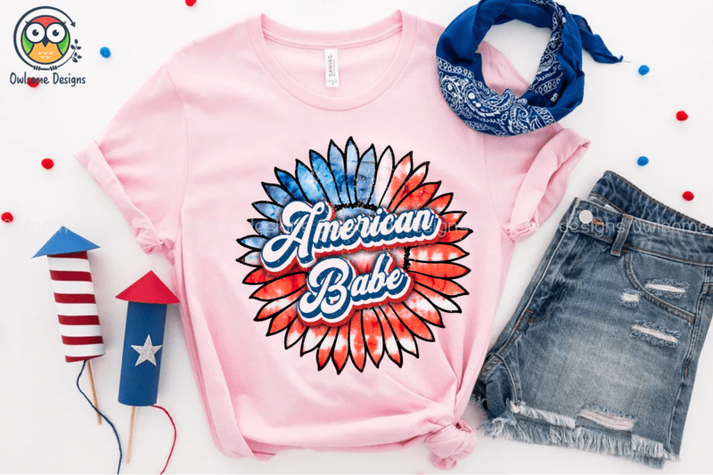 American Babe Sublimation Design