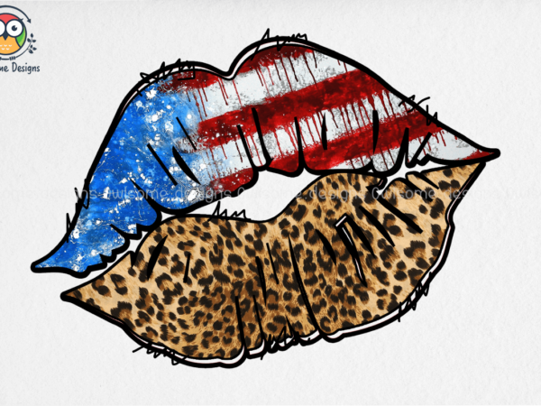 American lips sublimation design