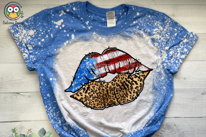 American Lips Sublimation Design