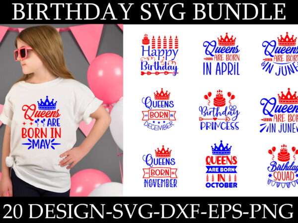 Birthday svg bundle t shirt template