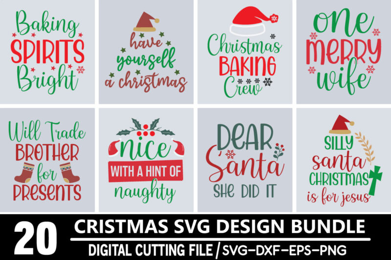 Christmas svg bundle t shirt vector file