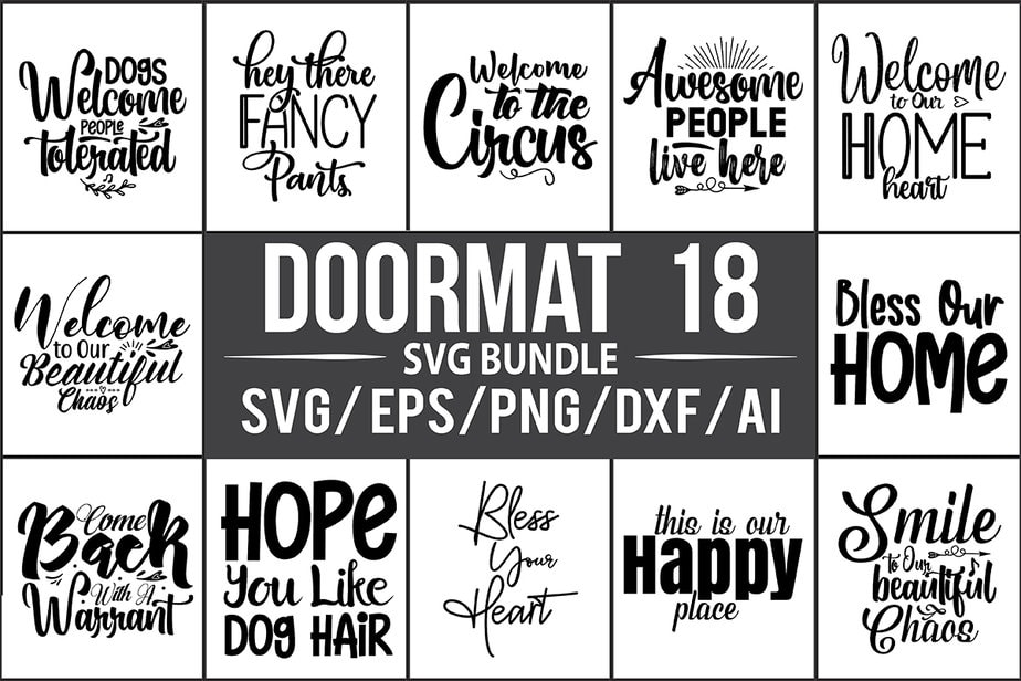 Doormat SVG Bundle - Buy t-shirt designs