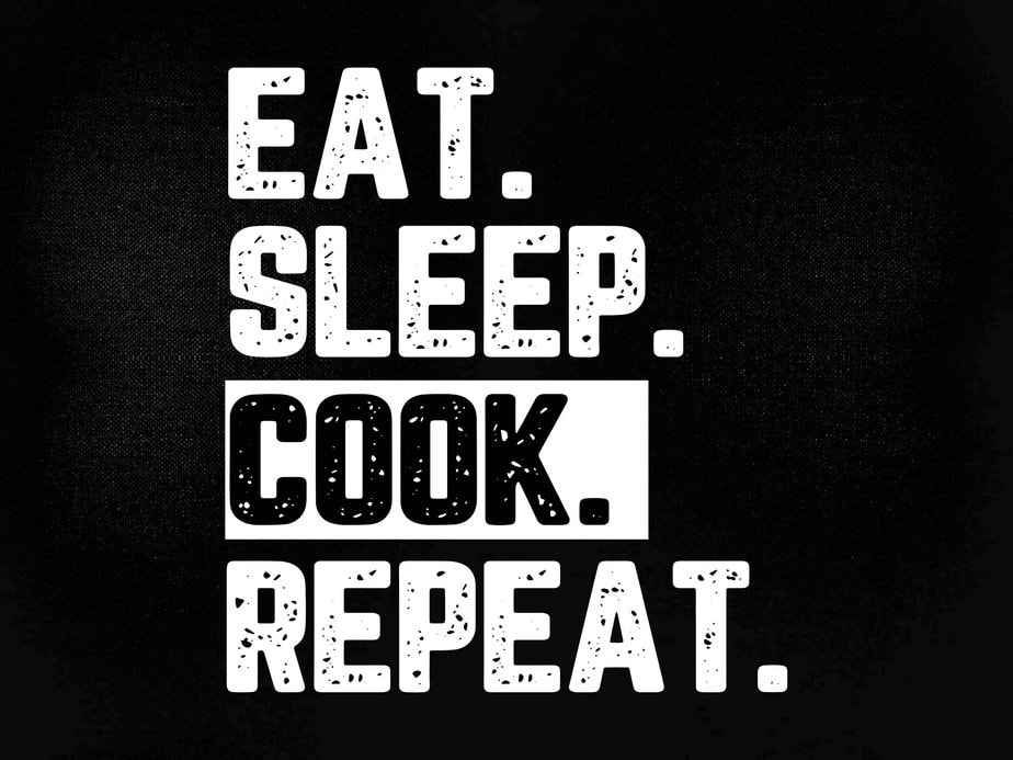Eat Sleep Cook Repeat Cooking Chef Culinary SVG editable vector t-shirt ...