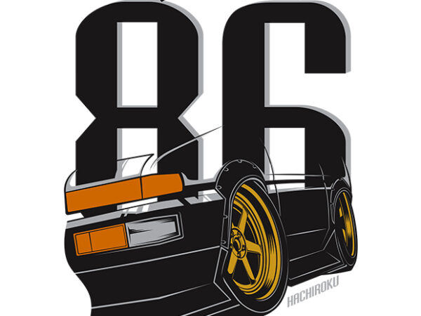 Just hachiroku fans shirt vector clipart