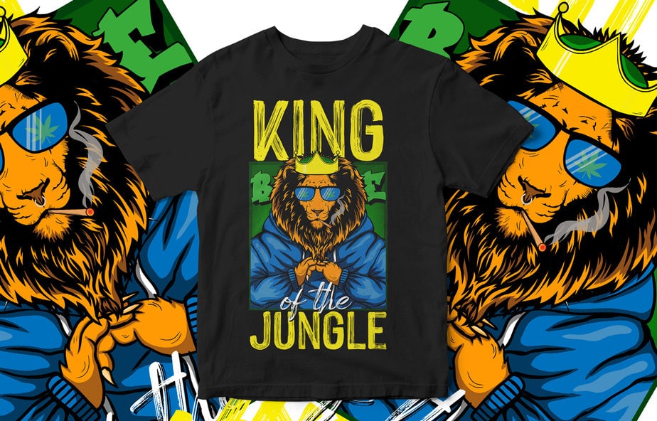 Lion T-shirt, Jungle King, the LION Alpha Grind Beast Mode