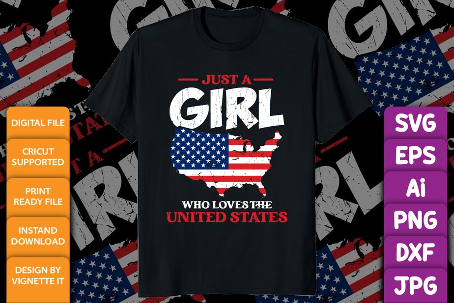 Ok yankee girl 4th july shirt design Print template happy