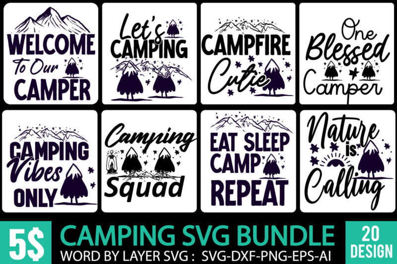 Camping 120 T-Shirt Design , Camping SVG Mega Bundle , Camping SVG Mega Bundle Quotes ,Adventure tshirt mega bundle ,camping 80 tshirt design , camping svg bundle , camping mega