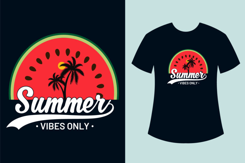 Retro Vintage Summer Beach T-shirt Design Vector Illustration