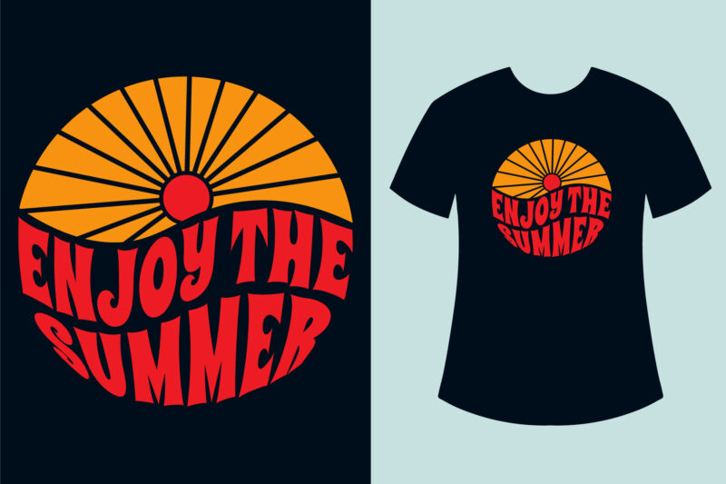 Retro Vintage Summer Beach T-shirt Design Vector Illustration