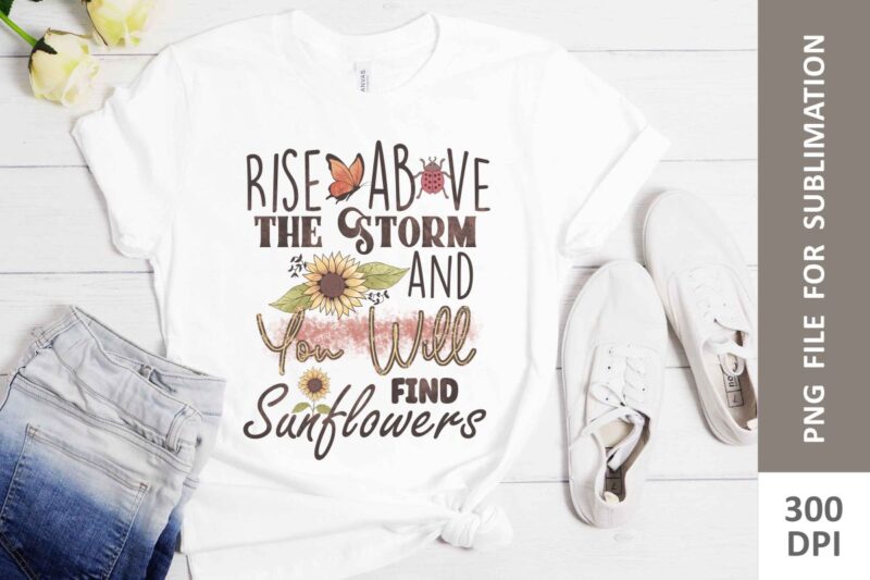 Retro Sunflowers Sublimation Designs Bundle, Sunflowers T-shirt Designs Bundle