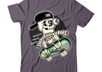 Funny Skate Vector T-Shirt Design , Skate tshirt design vector , skate vector graphic t-shirt design , skate or die vector t-shirt design,skate graphic tshirt design ,skate halloween vector tshirt