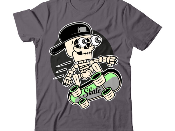 Funny skate vector t-shirt design , skate tshirt design vector , skate vector graphic t-shirt design , skate or die vector t-shirt design,skate graphic tshirt design ,skate halloween vector tshirt